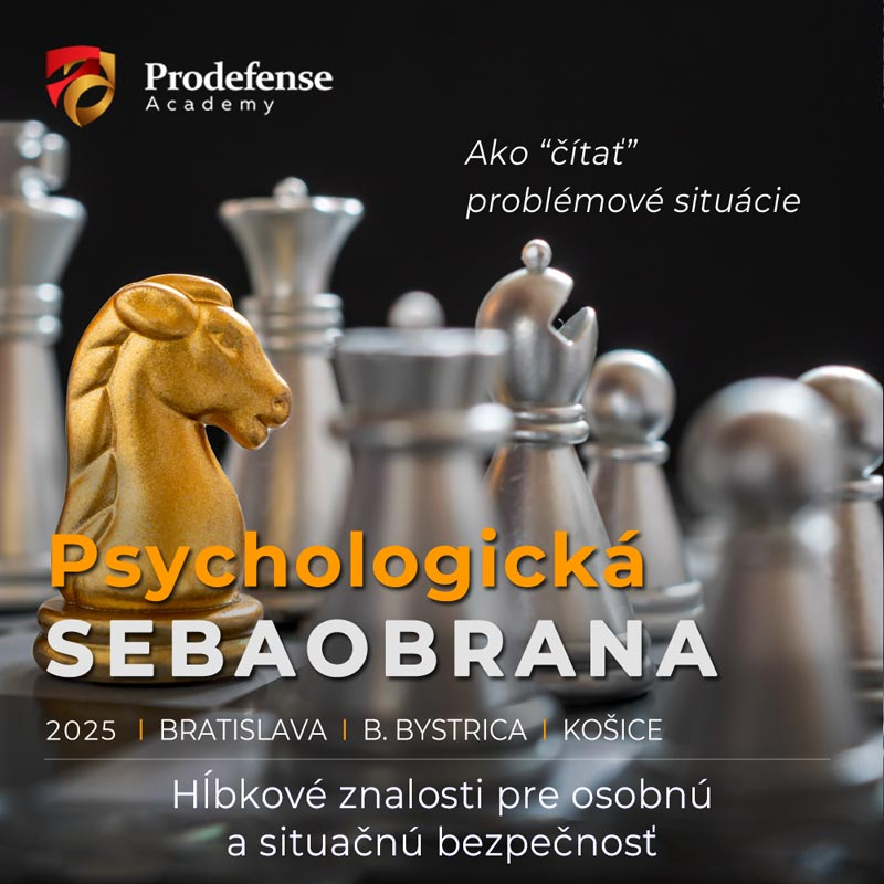 <small><h5>BRATISLAVA: Úvodné školenie do kurzu (Blok 1)</h5></small><BR>Psychologická sebaobrana<BR>