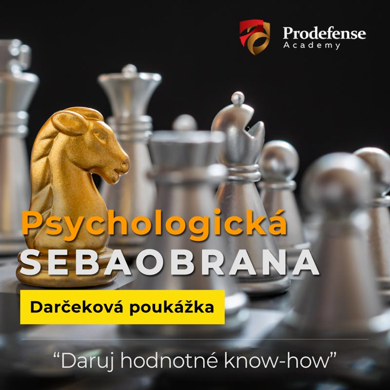 <small><h5>Daruj kurz:</h5></small><BR>Psychologická sebaobrana<br><small><h5>(blok 1)</h5></small>